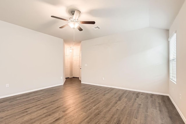 10801 Dimitrios Dr, Austin, TX 78747 - empty room featuring dark wood-style flooring and a ceiling fan