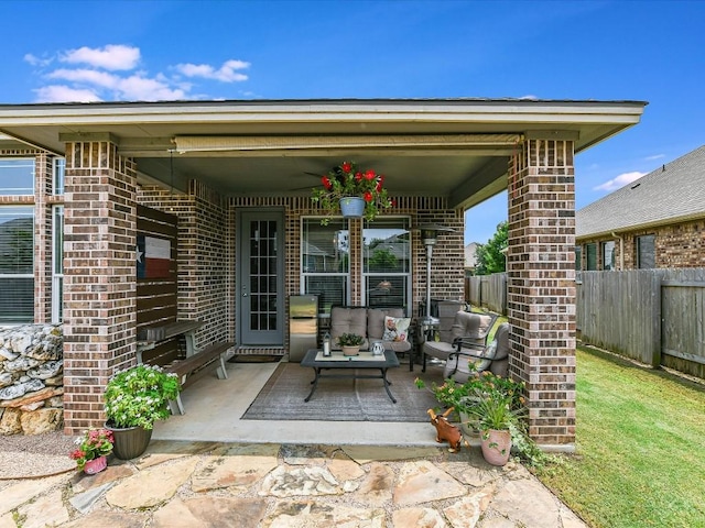 1533 Cresson Trl, Leander, TX 78641 - view of patio with an outdoor hangout area