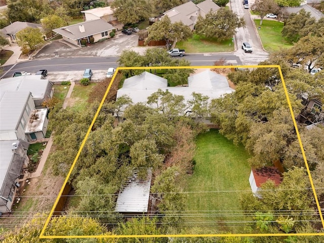803 Castle Ridge Rd, Austin, TX 78746 - aerial view of residential area featuring property parcel outlined