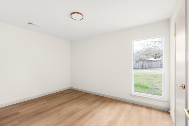 empty room featuring light hardwood / wood-style flooring