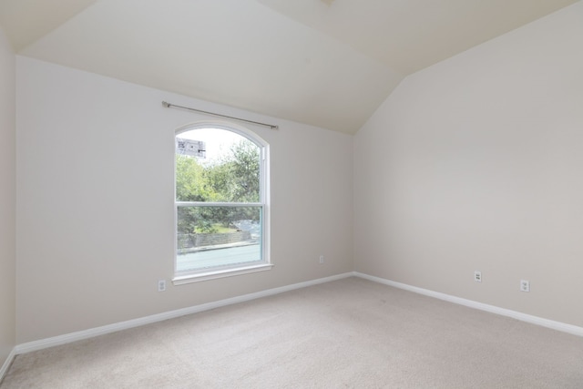 2901 Cashell Wood Dr, Cedar Park, TX 78613 - unfurnished room featuring lofted ceiling, light colored carpet, and baseboards