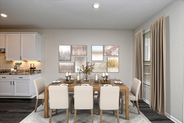 3 Pacific Loon St, Leander, TX 78641 - dining area with dark wood-type flooring and recessed lighting