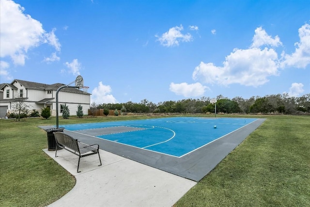 3 Pacific Loon St, Leander, TX 78641 - view of community with a lawn and community basketball court
