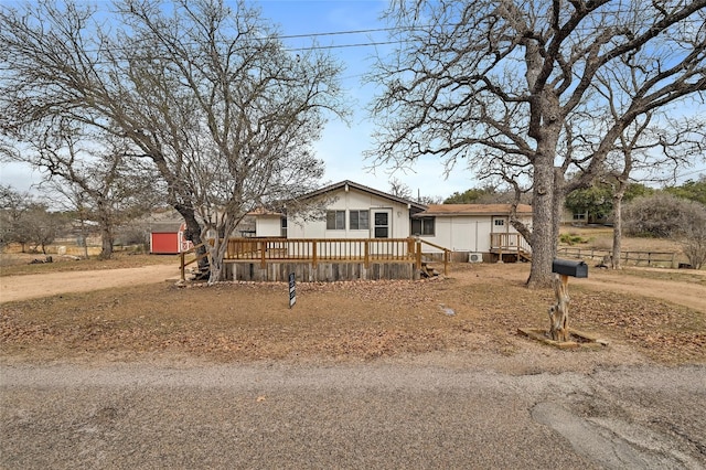 manufactured / mobile home with a deck