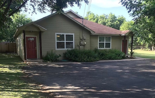 view of front of home