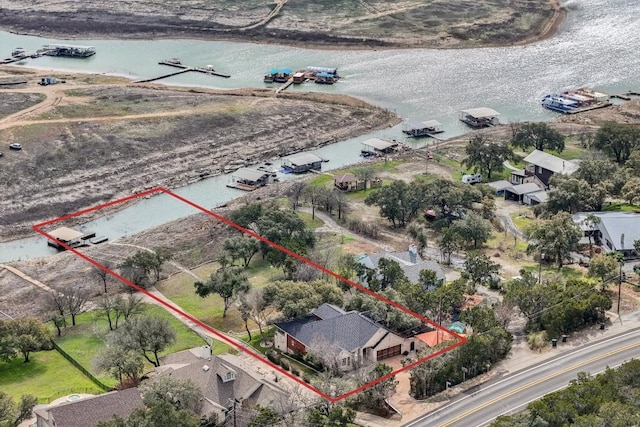 14277 Fm 2769, Leander, TX 78641 - view of property location featuring property boundaries highlighted and a nearby body of water
