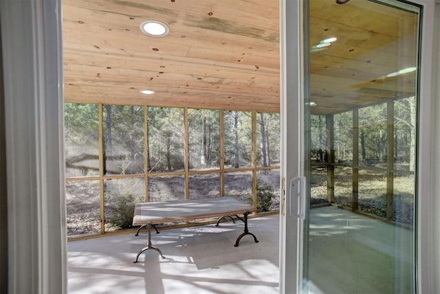 view of sunroom