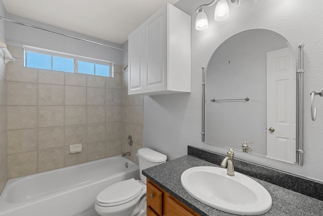 30388 Ledgemont Ln, Georgetown, TX 78628 - full bath with vanity, toilet, and tub / shower combination