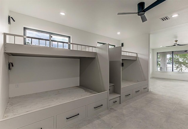 1012 Impala Dr, Granite Shoals, TX 78654 - mudroom featuring visible vents, recessed lighting, and ceiling fan