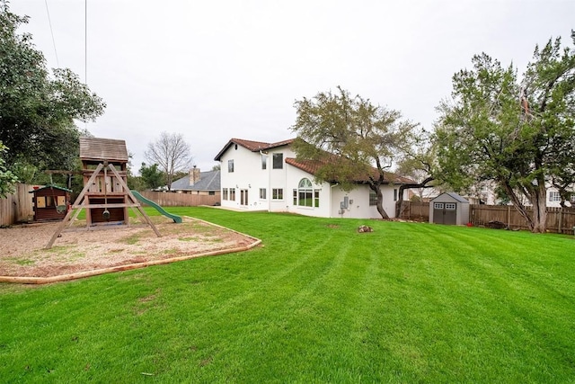 1302 Olympus Dr, Austin, TX 78733 - view of yard with a playground