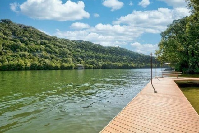 1302 Olympus Dr, Austin, TX 78733 - dock featuring a forest view and a water view