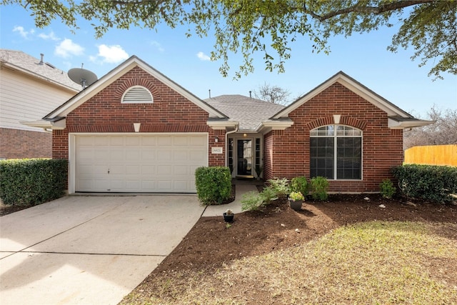 front facade with a garage