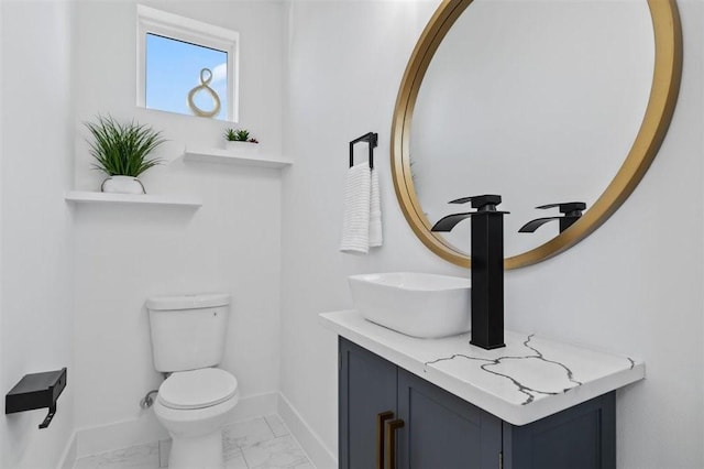 501 E Burton St, Manor, TX 78653 - bathroom with vanity and marble finish floors