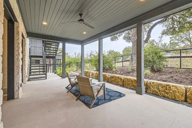 19217 Lost Tree Cv, Spicewood, TX 78669 - sunroom / solarium with a ceiling fan and plenty of natural light