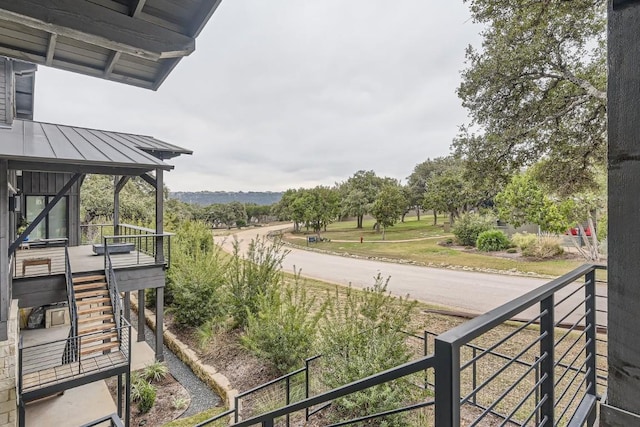 19217 Lost Tree Cv, Spicewood, TX 78669 - balcony with stairs