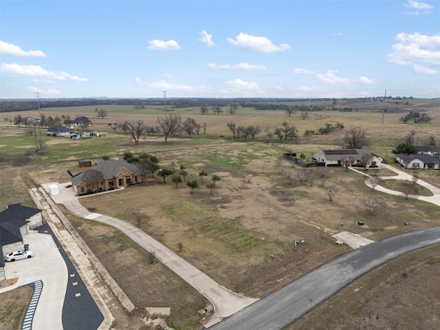 drone / aerial view featuring a rural view