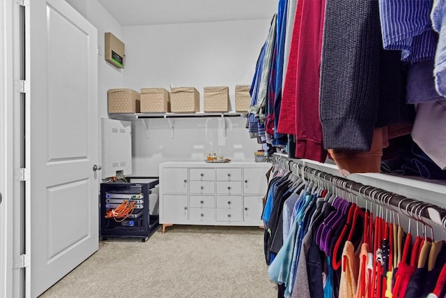 872 Wild Pecan Loop, Buda, TX 78610 - walk in closet featuring light colored carpet