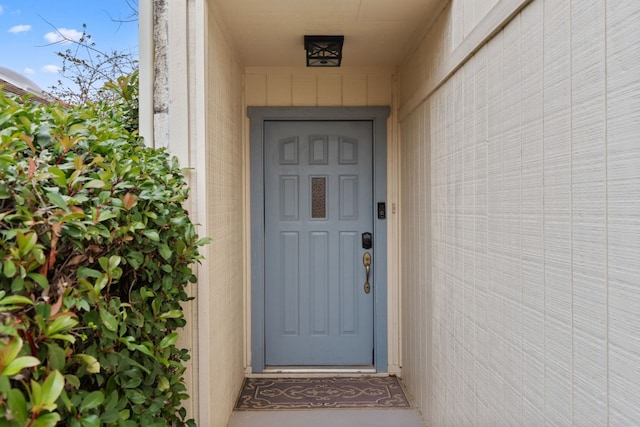 view of doorway to property