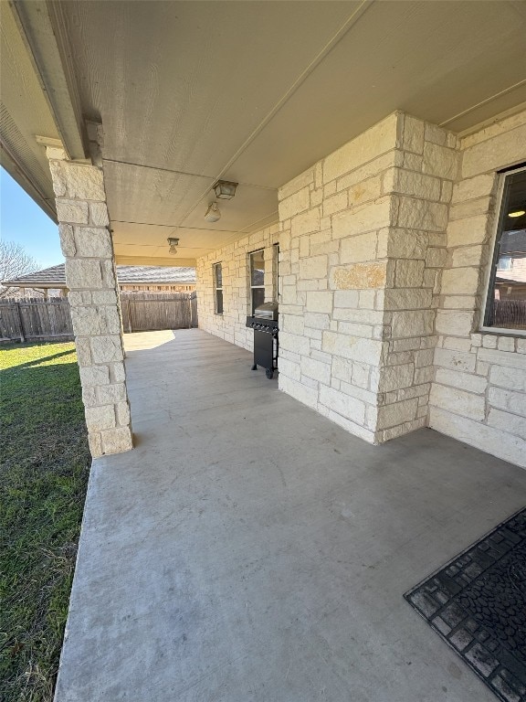 view of patio / terrace with area for grilling