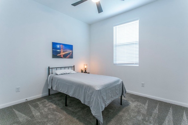 228 Citation Dr, Jarrell, TX 76537 - bedroom with carpet floors, baseboards, and ceiling fan