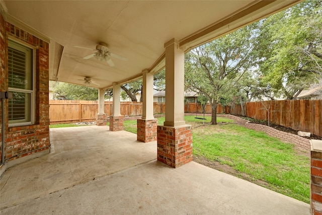 10104 Hibiscus Cv, Austin, TX 78739 - view of patio / terrace featuring ceiling fan