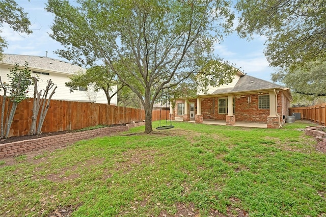 10104 Hibiscus Cv, Austin, TX 78739 - view of yard with a patio and central air condition unit
