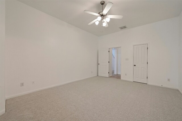 10104 Hibiscus Cv, Austin, TX 78739 - empty room with light colored carpet, ceiling fan, and baseboards