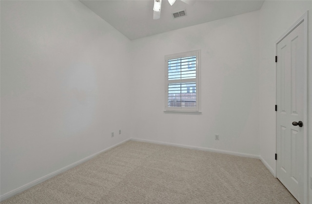 10104 Hibiscus Cv, Austin, TX 78739 - unfurnished room with baseboards, a ceiling fan, and light colored carpet