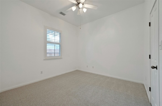 10104 Hibiscus Cv, Austin, TX 78739 - empty room featuring light colored carpet, a ceiling fan, and baseboards