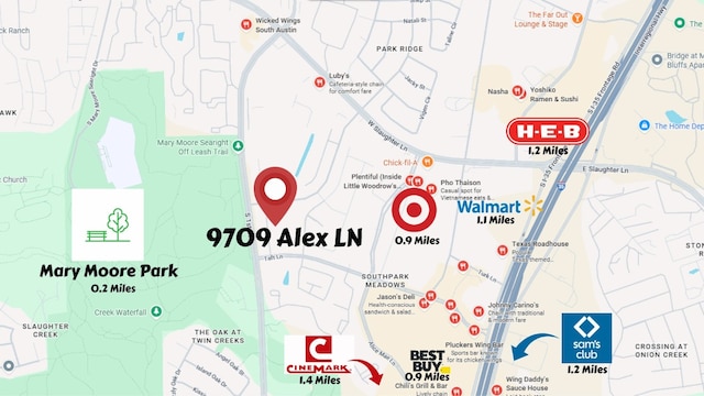 9709 Alex Ln, Austin, TX 78748 - map of property location