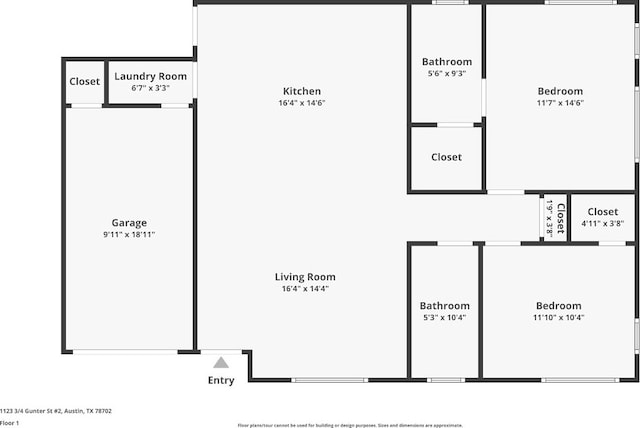 11233/4 Gunter St Unit 2, Austin, TX 78702 - view of layout