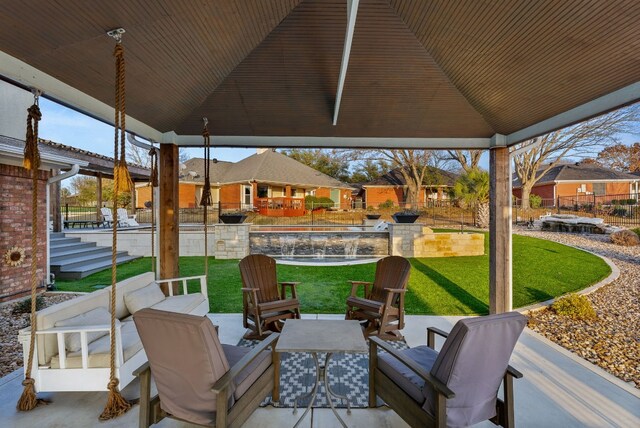 1207 Hyacinth Dr, Temple, TX 76502 - view of patio / terrace featuring an outdoor living space and a residential view