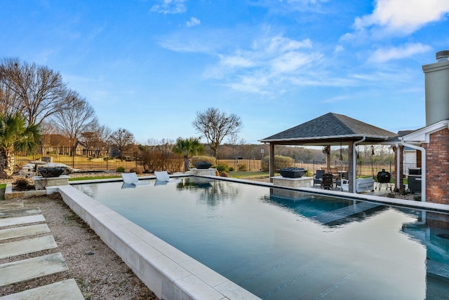 1207 Hyacinth Dr, Temple, TX 76502 - view of pool with a gazebo, a fenced backyard, and a patio