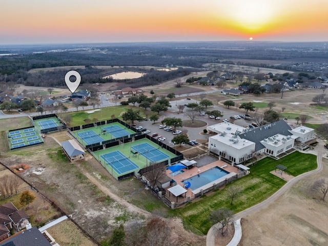 1207 Hyacinth Dr, Temple, TX 76502 - aerial view at dusk of view of pool