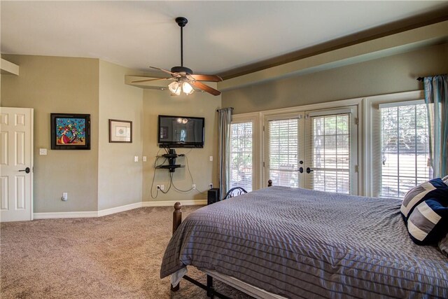 465 Hannah Dr, Dripping Springs, TX 78620 - bedroom with access to outside, french doors, carpet floors, and multiple windows