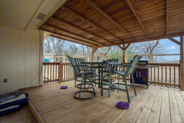 deck with grilling area