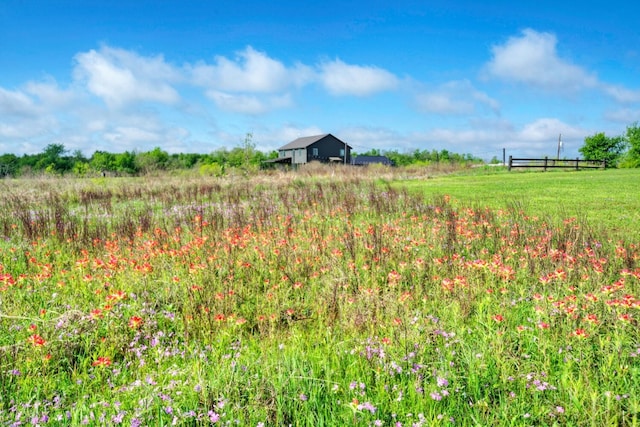 view of yard featuring a rural view