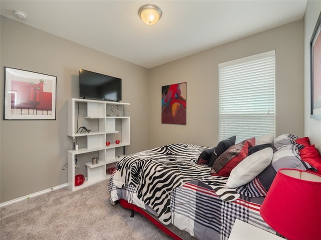 bedroom featuring carpet