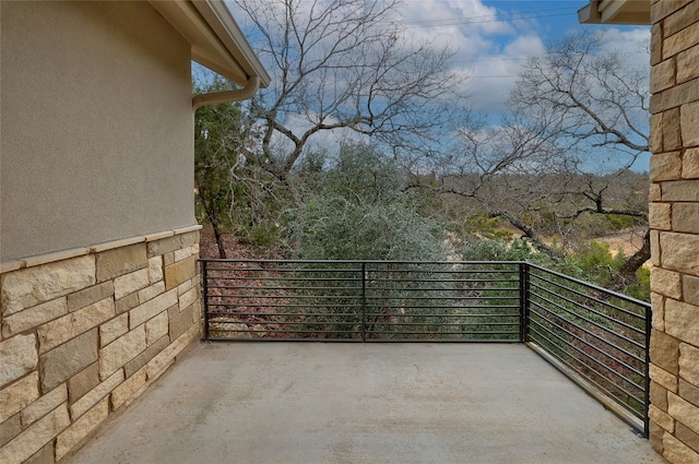 view of patio / terrace with a balcony