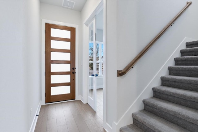 entryway featuring wood-type flooring