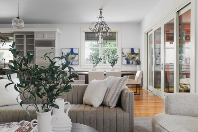 living room featuring hardwood / wood-style floors