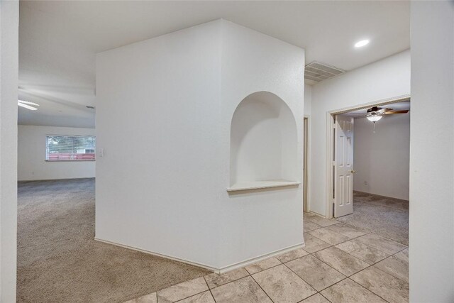 3580 Rock Shelf Ln, Round Rock, TX 78681 - hall featuring carpet flooring and tile patterned flooring