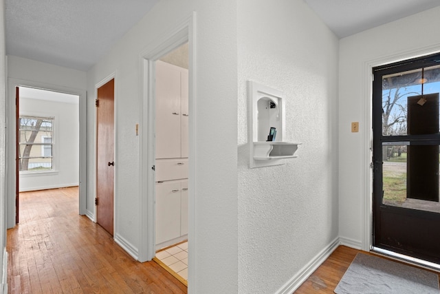 entrance foyer with light hardwood / wood-style flooring