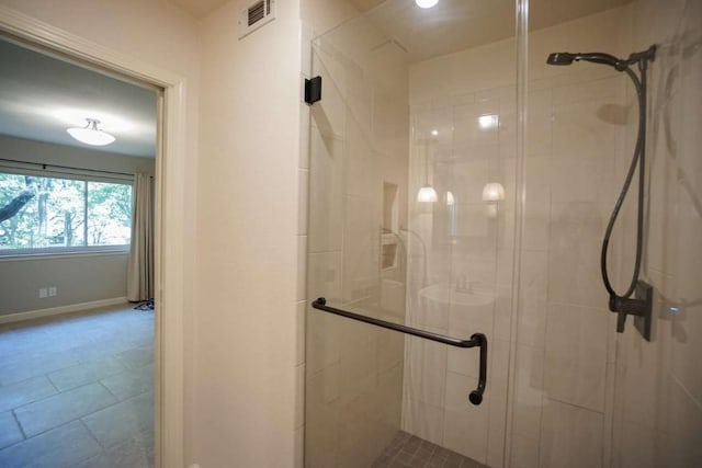 bathroom with walk in shower