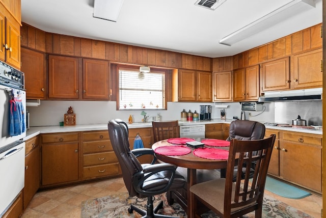 kitchen featuring white appliances