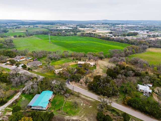 bird's eye view featuring a rural view