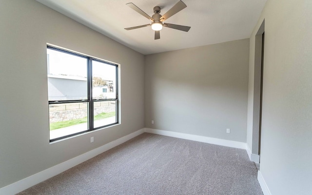 1002 Barrie Dr, Austin, TX 78734 - unfurnished room with ceiling fan and light carpet