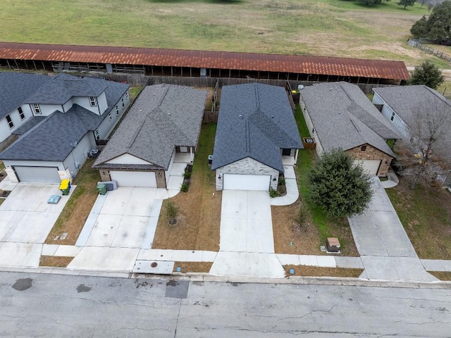 aerial view featuring a residential view