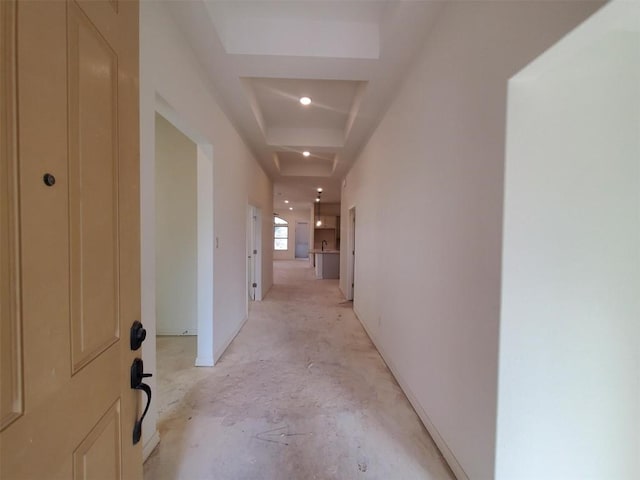 1505 Cole Estates Dr, Georgetown, TX 78628 - hall with unfinished concrete floors
