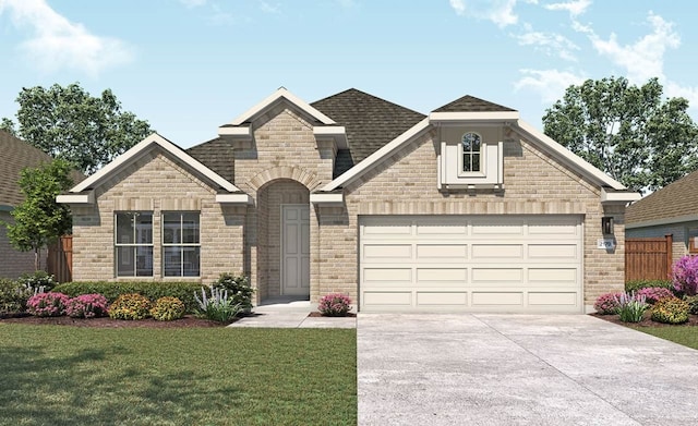 1505 Cole Estates Dr, Georgetown, TX 78628 - french provincial home featuring driveway, brick siding, and an attached garage
